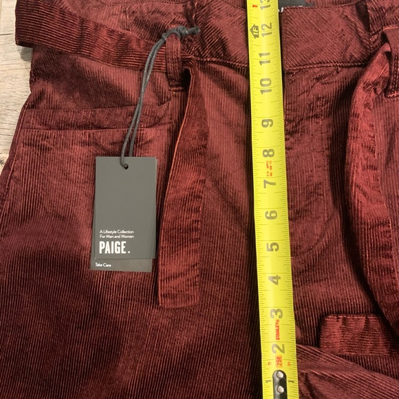 PAIGE Sutton Paperbag Corduroy Wide Legged Pants - Picture 11 of 12